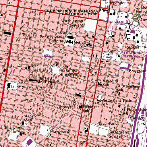 Topographic Map of Cianfrani Park, PA