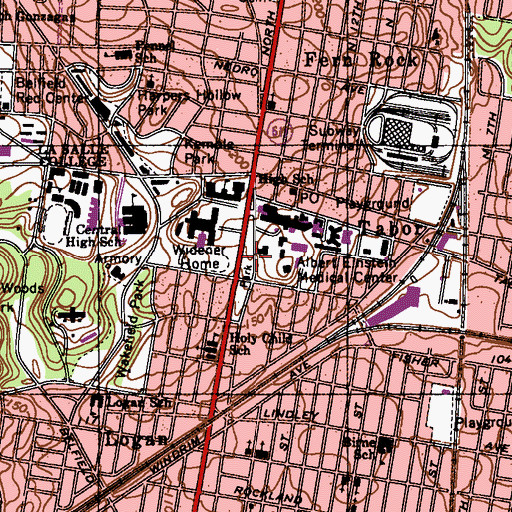 Topographic Map of Clarkson Park, PA