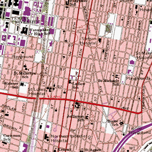 Topographic Map of Cruz Recreation Center, PA