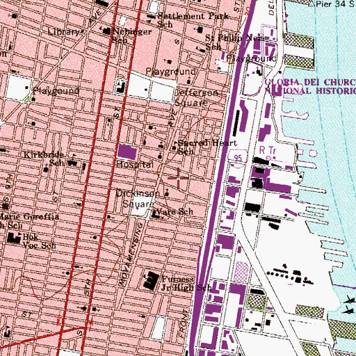 Topographic Map of Donnelly Park, PA