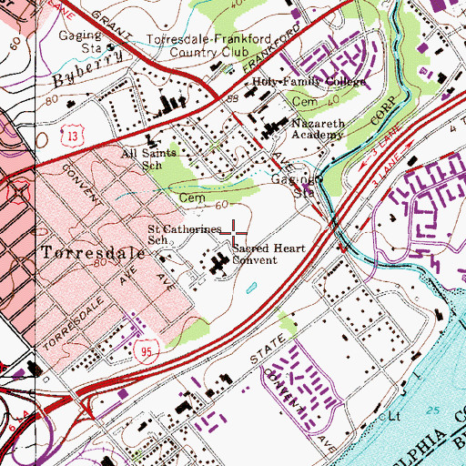 Topographic Map of Fluehr Park, PA