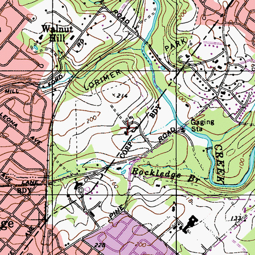 Topographic Map of Fox Chase Farm, PA