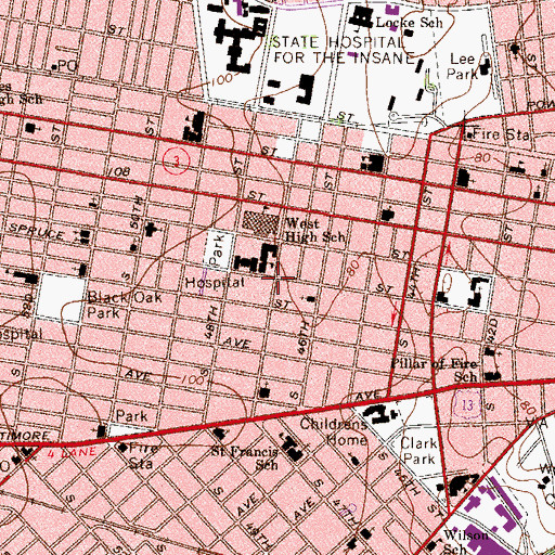 Topographic Map of Garden Court, PA