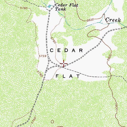 Topographic Map of Cedar Flat, AZ