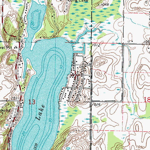 Topographic Map of Chinatown, WI