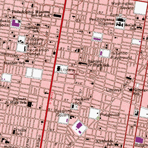 Topographic Map of Hawthorne Playground, PA