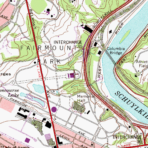 Topographic Map of Horticulture Center, PA