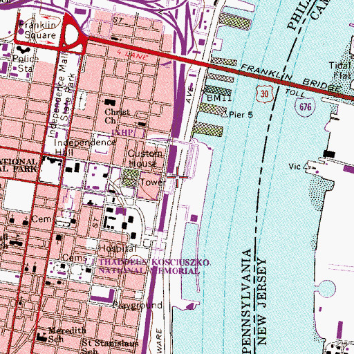 Topographic Map of Irish Memorial, PA