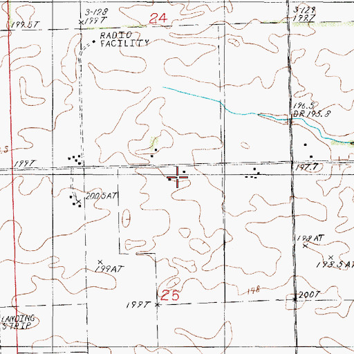 Topographic Map of Miner Farm, IL