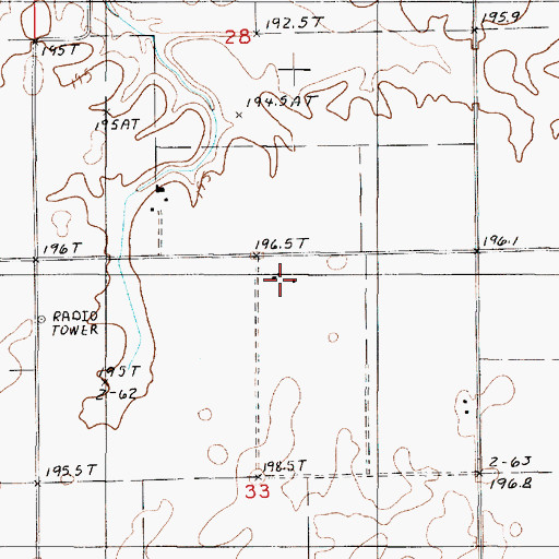 Topographic Map of Wessels Farms, IL