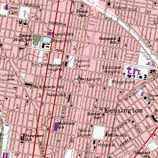 Topographic Map of Nelson Playground, PA