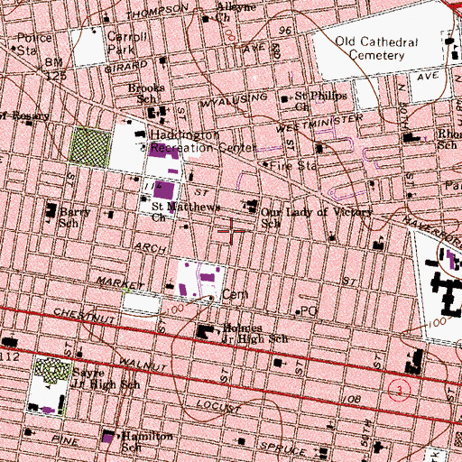 Topographic Map of Nichols Park, PA
