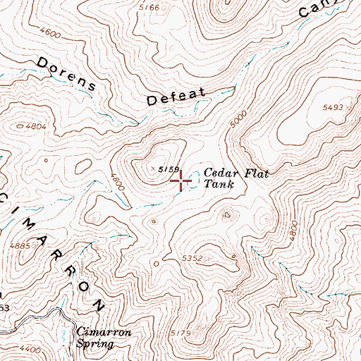 Topographic Map of Cedar Flat Tank, AZ