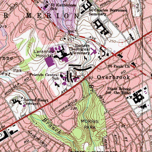 Topographic Map of Rose Playground, PA