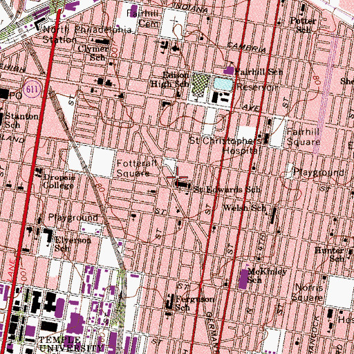 Topographic Map of Vandergrift Park, PA