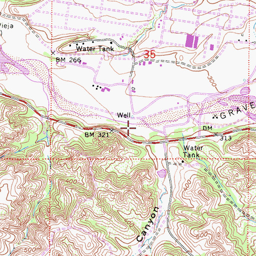 Topographic Map of Trampas Canyon, CA