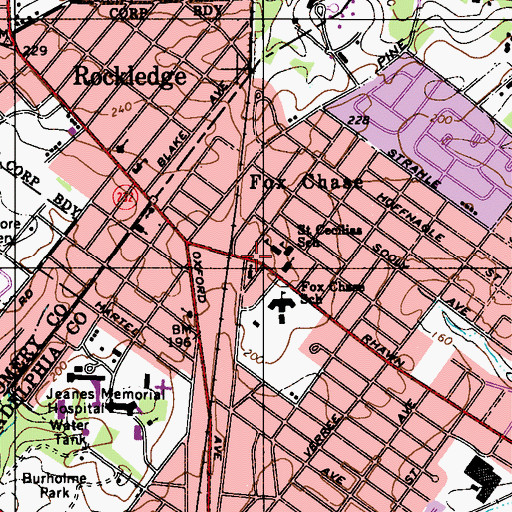 Topographic Map of War Memorial, PA