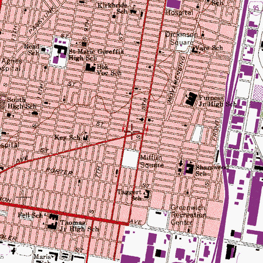 Topographic Map of Weinberg Park, PA