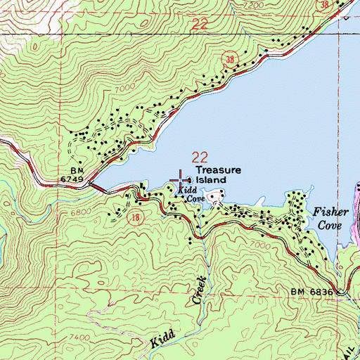 Topographic Map of Treasure Island, CA