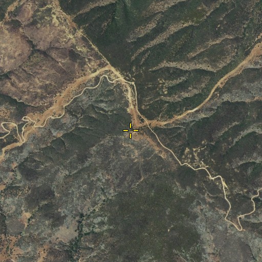 Aerial/Satellite Image of Treplett Mountain, CA