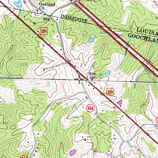 Topographic Map of Victory Christian Fellowship, VA