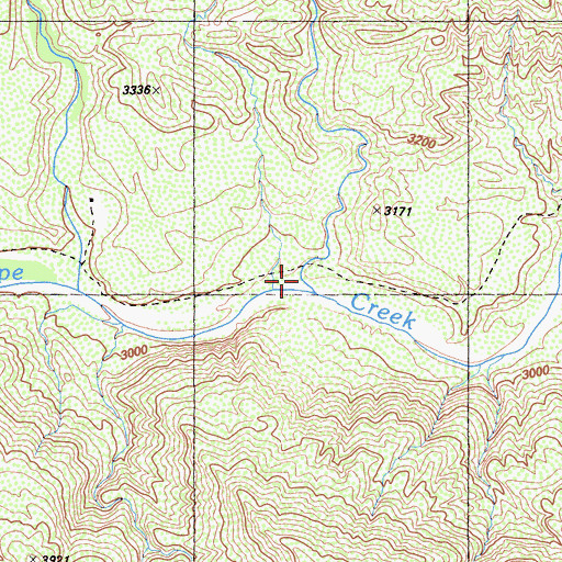 Topographic Map of Trout Creek, CA