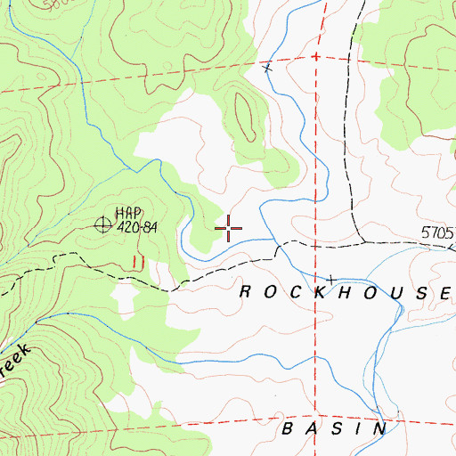 Topographic Map of Trout Creek, CA