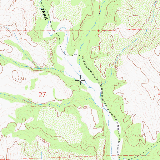 Topographic Map of Trout Creek, CA