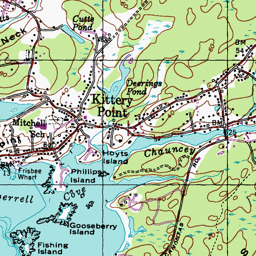 Topographic Map of Charles Chauncey Lot, ME