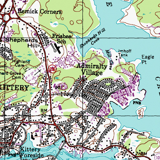Topographic Map of Charles Stimson Lot, ME