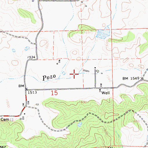 Topographic Map of Trujillo Creek, CA