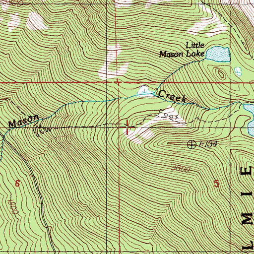 Topographic Map of Ira Spring Trail, WA