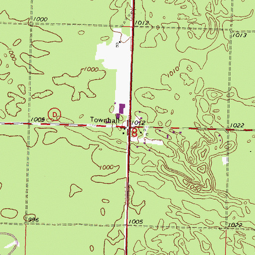 Topographic Map of Rome, WI