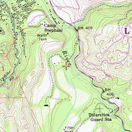 Topographic Map of Tularcitos Creek, CA