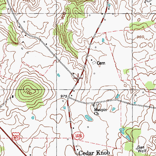 Topographic Map of Maupin (historical), KY