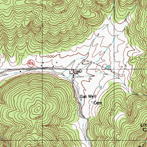 Topographic Map of Braswell (historical), KY
