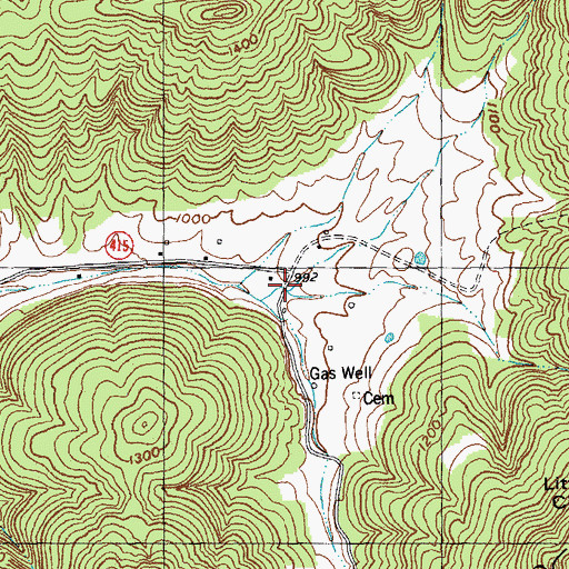Topographic Map of Braswell (historical), KY
