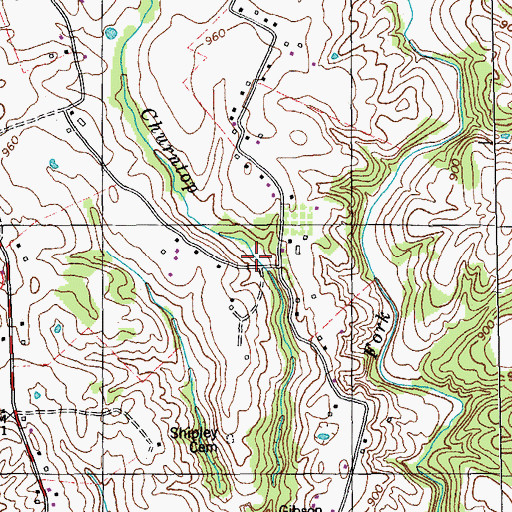 Topographic Map of Churntop (historical), KY