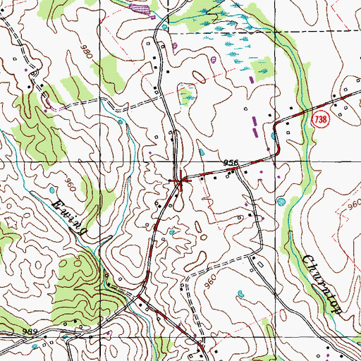 Topographic Map of Ewing (historical), KY