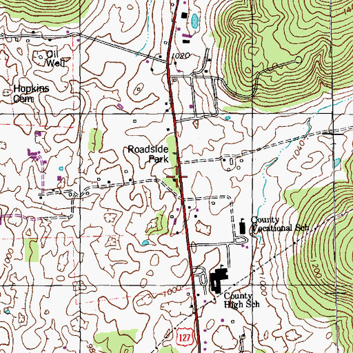 Topographic Map of Hopkins (historical), KY