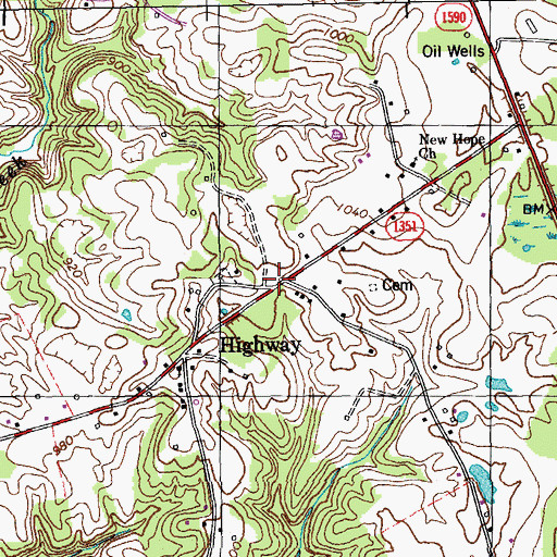 Topographic Map of Abstons Corner, KY