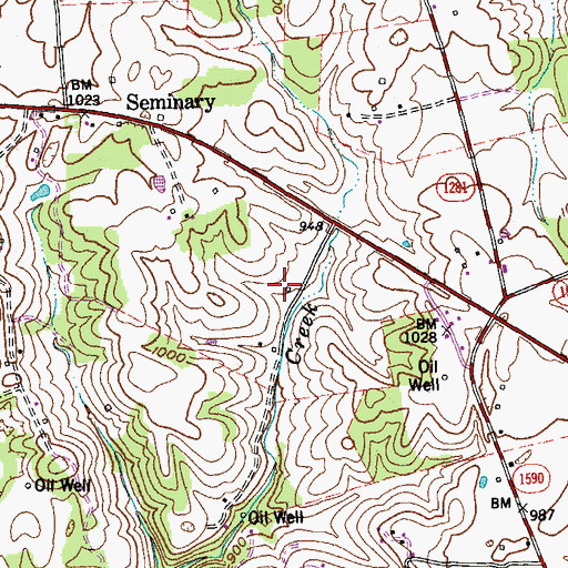 Topographic Map of Willow Grove (historical), KY