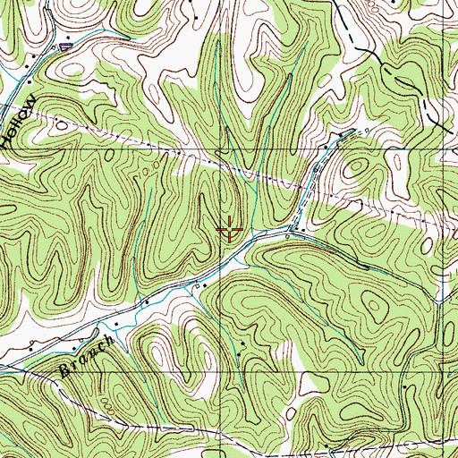Topographic Map of West Family Cemetery, TN