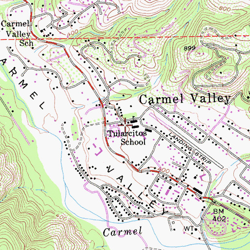 Topographic Map of Tularcitos Elementary School, CA
