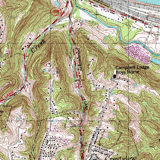Topographic Map of Dodsworth Lane (historical), KY