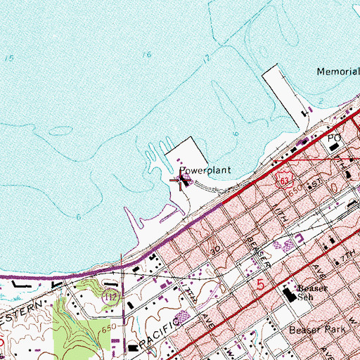 Topographic Map of Bay Front Generating Station, WI