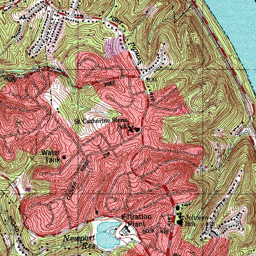 Topographic Map of Rossford, KY