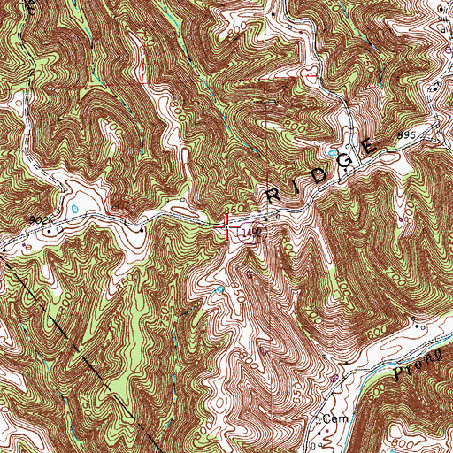 Topographic Map of Fairview (historical), KY