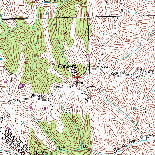 Topographic Map of Gold Valley (historical), KY