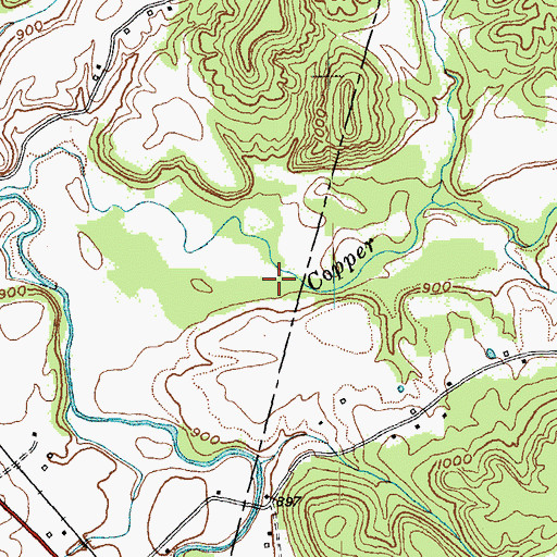 Topographic Map of Gentontown (historical), KY